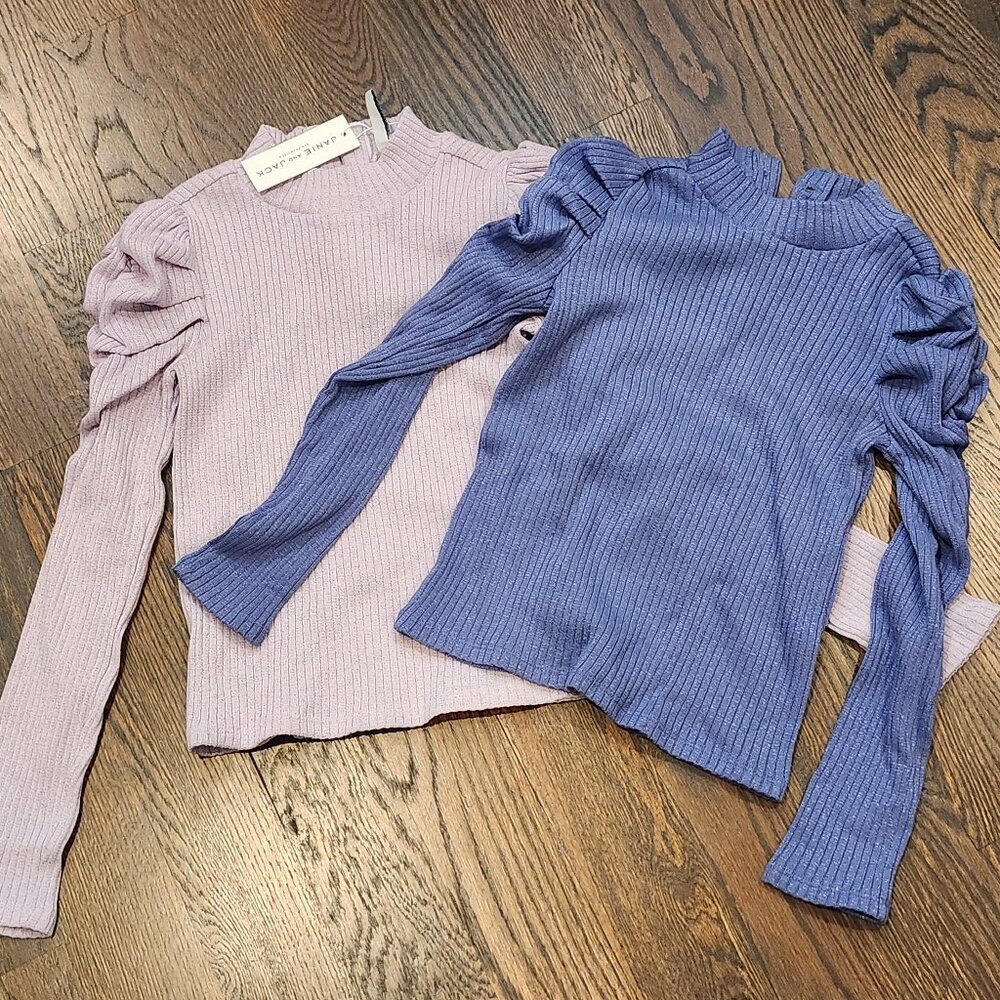 2 New Janie & Jack shimmer tops